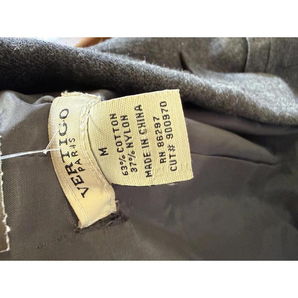 Vintage grey blazer DIY ART PROJECT with Embroidery and ruffle detail size M - Picture 8 of 9
